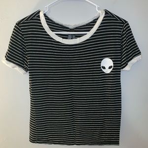 Alien striped tee shirt